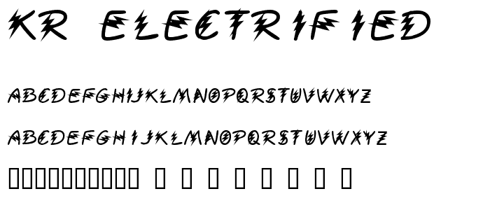 KR Electrified font